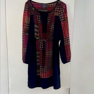 Anthropologie Maeve Vibrant Patterned Dress loose fit